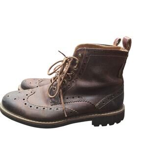 Clarks men's wingtip brogue boots, Batcombe Lord size 10